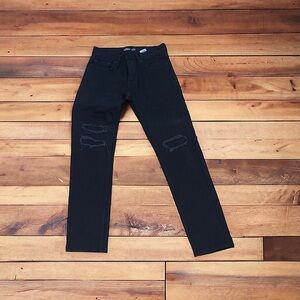 Old Navy straight built in tough 5 pocket pants , black , slight distress 29x30